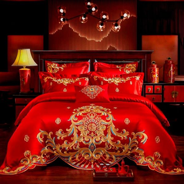 bedding sets oriental chic embroidery duvet cover 100%cotton red weddding luxury set cotton flat sheet/bedspread pillowcase 4/6/10pcs
bedding sets oriental chic embroidery duvet cover 100%cotton red weddding luxury set cotton flat sheet/bedspread pillowcase 4/6/10pcs
