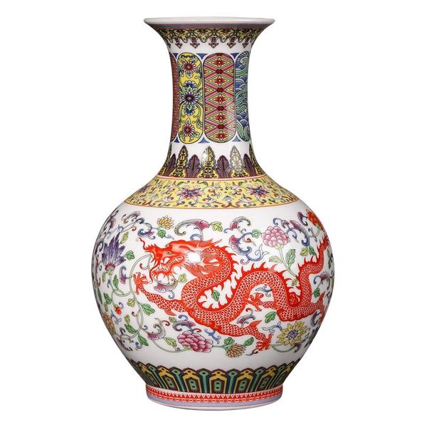 jingdezhen ceramics enamel vase dragon and pheonix ornaments chinese living room home flower arrangement antique vases
jingdezhen ceramics enamel vase dragon and pheonix ornaments chinese living room home flower arrangement antique vases