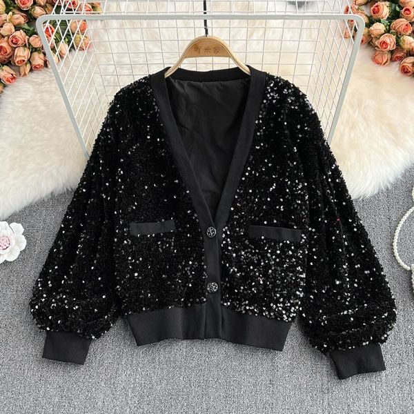 women's jackets cosypopbox 2021 casual women sequined long-sleeved jacket autumn winter v-neck cardigan ll-match outfit black, Black;brown
women's jackets cosypopbox 2021 casual women sequined long-sleeved jacket autumn winter v-neck cardigan ll-match outfit black, Black;brown