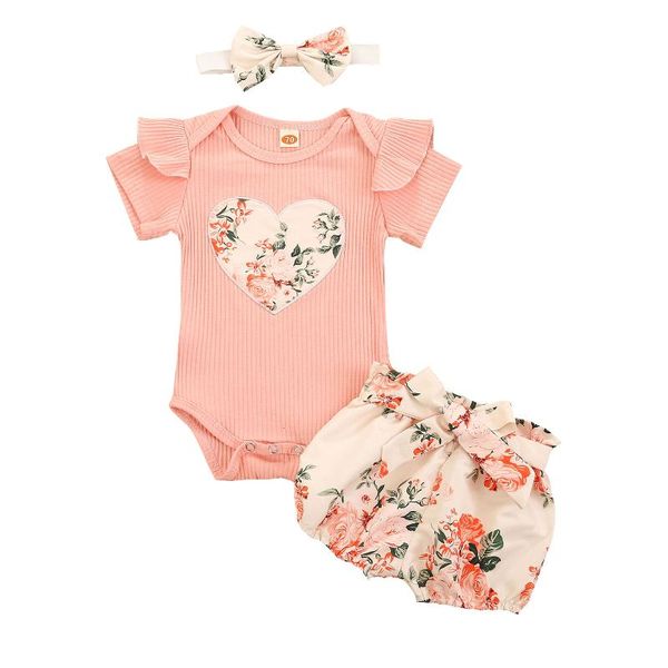 summer baby girls clothes sets flowers heart print ruffles short sleeve romper shorts headband outfits 2021 0-24m clothing, White
summer baby girls clothes sets flowers heart print ruffles short sleeve romper shorts headband outfits 2021 0-24m clothing, White
