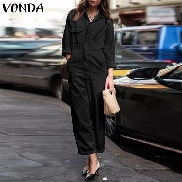 overalls for women long sleeve jumpsuits vintage lapel neck playsuits vonda female pants ladies casual pant plus size 5xl, Black;white
overalls for women long sleeve jumpsuits vintage lapel neck playsuits vonda female pants ladies casual pant plus size 5xl, Black;white