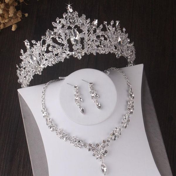earrings & necklace baroque crystal costume bridal jewelry sets rhinestone tiaras crown statement wedding bride luxury set, Silver
earrings & necklace baroque crystal costume bridal jewelry sets rhinestone tiaras crown statement wedding bride luxury set, Silver