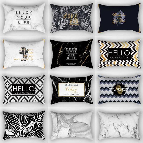 cushion/decorative pillow 30x50cm nordic gold black marble texture waist pillowcase modern simple geometic cushion covers sofa couch throw p
cushion/decorative pillow 30x50cm nordic gold black marble texture waist pillowcase modern simple geometic cushion covers sofa couch throw p