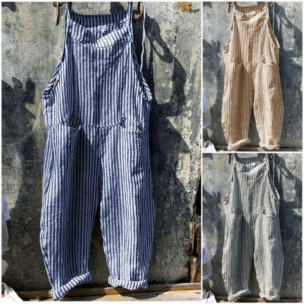 women's jumpsuits & rompers summer women striped linen cotton jumpsuit long pants wide leg overalls casual sleeveless spaghetti strap l, Black;white
women's jumpsuits & rompers summer women striped linen cotton jumpsuit long pants wide leg overalls casual sleeveless spaghetti strap l, Black;white