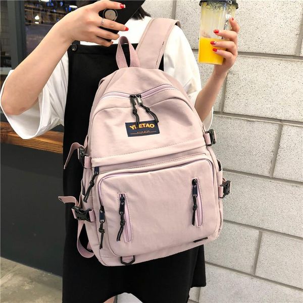 backpack fashion waterproof nylon for women multi pocket travel backpacks female school bag teenage girls book mochilas