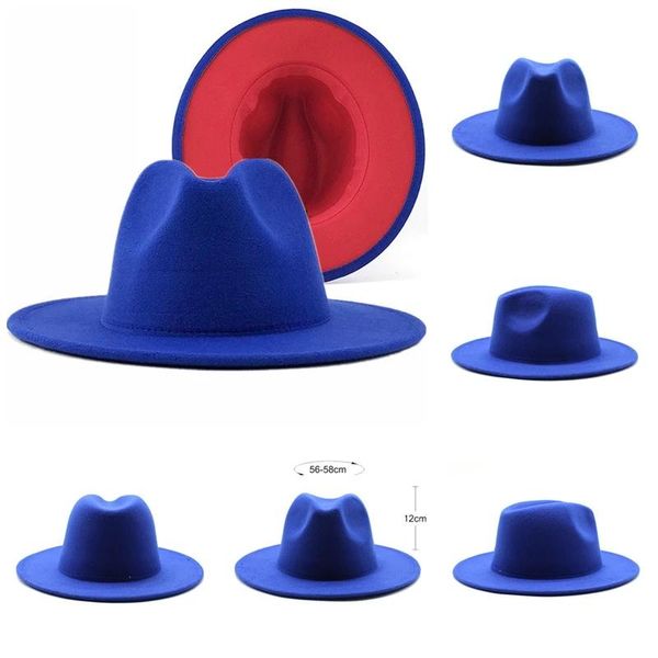wide-brimmed felt wool jazz fedora hat women panama style ladies trilby gambler fashion hat cowboy party cap winter blue / red, Blue;gray
wide-brimmed felt wool jazz fedora hat women panama style ladies trilby gambler fashion hat cowboy party cap winter blue / red, Blue;gray