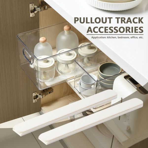 hooks & rails 2pcs/set storage rack track pullout basket pull rail diy for kitchen bedroom household accessories tools
hooks & rails 2pcs/set storage rack track pullout basket pull rail diy for kitchen bedroom household accessories tools