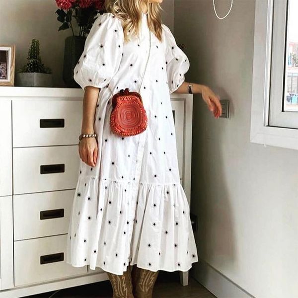 casual summer dresses for women club party dress white solid v neck long puff sleeve trend new, Black;gray
casual summer dresses for women club party dress white solid v neck long puff sleeve trend new, Black;gray