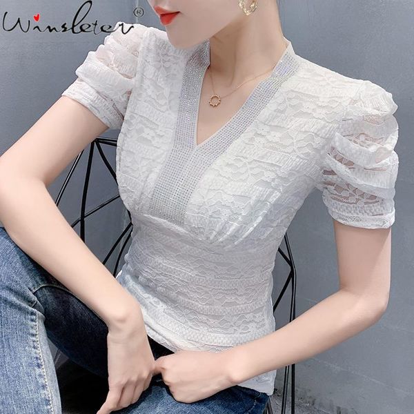 women's t-shirt summer korean clothes lace fashion v-neck shiny diamonds women slim bottoming shirt tees 2021 t13707a, White
women's t-shirt summer korean clothes lace fashion v-neck shiny diamonds women slim bottoming shirt tees 2021 t13707a, White