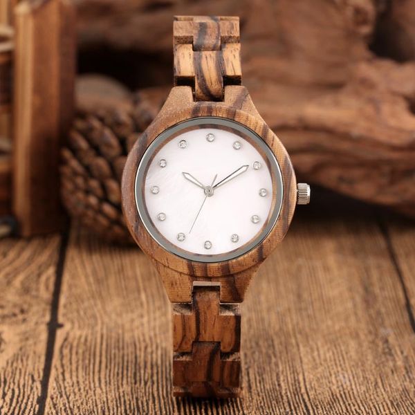 elegant wood women watch luxury female diamond dial quartz wristwatch full wooden bracelet ladies watches girlfriend gift box wristwatches, Slivery;brown
elegant wood women watch luxury female diamond dial quartz wristwatch full wooden bracelet ladies watches girlfriend gift box wristwatches, Slivery;brown