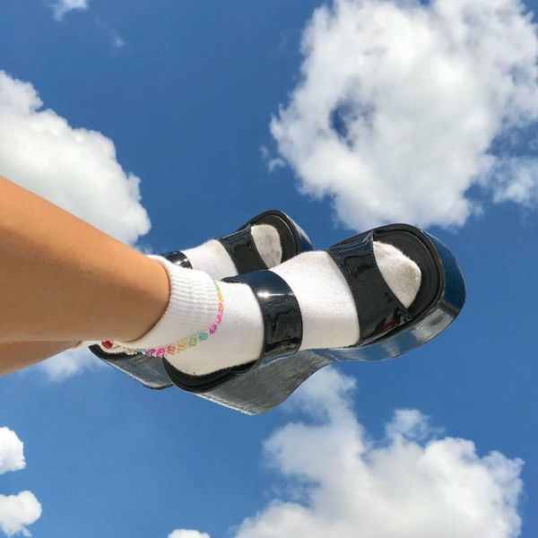 sandals 2021 brand fashion open toe platform wedges thick bottom women's slides punk outdoor leisure casual summer women shoes, Black
sandals 2021 brand fashion open toe platform wedges thick bottom women's slides punk outdoor leisure casual summer women shoes, Black