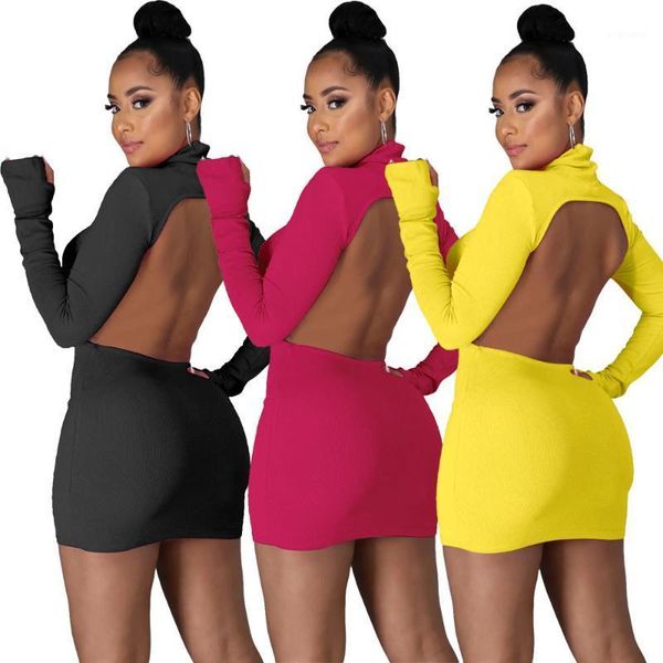 casual dresses autumn backless knitted mini dress women long sleeve turtleneck solid color bodycon night club party short black vestido, Black;gray
casual dresses autumn backless knitted mini dress women long sleeve turtleneck solid color bodycon night club party short black vestido, Black;gray