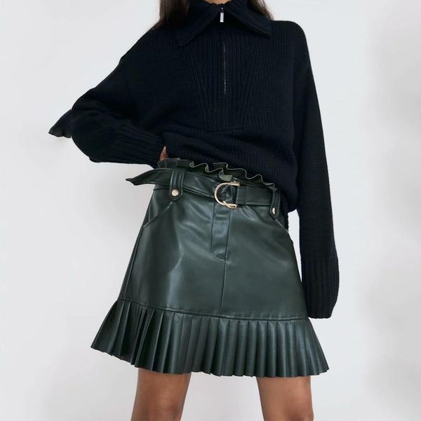 skirts 2021 black mini women elegant ruffle high waist skirt vintage sashes faux leather pleated korean
skirts 2021 black mini women elegant ruffle high waist skirt vintage sashes faux leather pleated korean