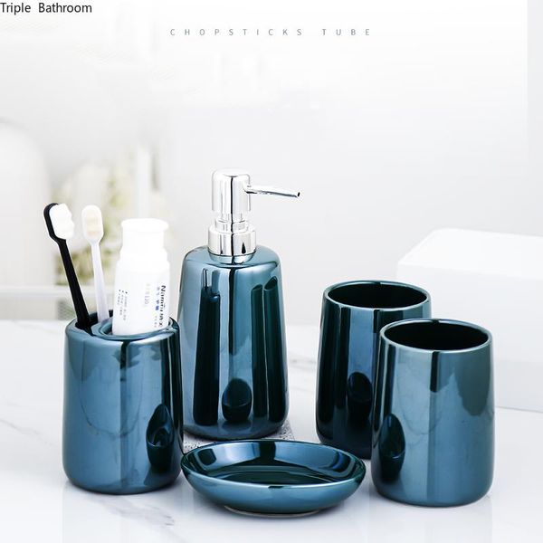 five piece set creativity ceramic soap dispenser dish toothbrush holder gargle cup bathroom accessories wedding gifts bath accessory
five piece set creativity ceramic soap dispenser dish toothbrush holder gargle cup bathroom accessories wedding gifts bath accessory