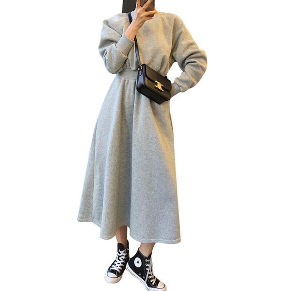 casual dresses winter plus velvet thick keep warm sweatshirts dress women elastic waist high black long maxi, Black;gray
casual dresses winter plus velvet thick keep warm sweatshirts dress women elastic waist high black long maxi, Black;gray