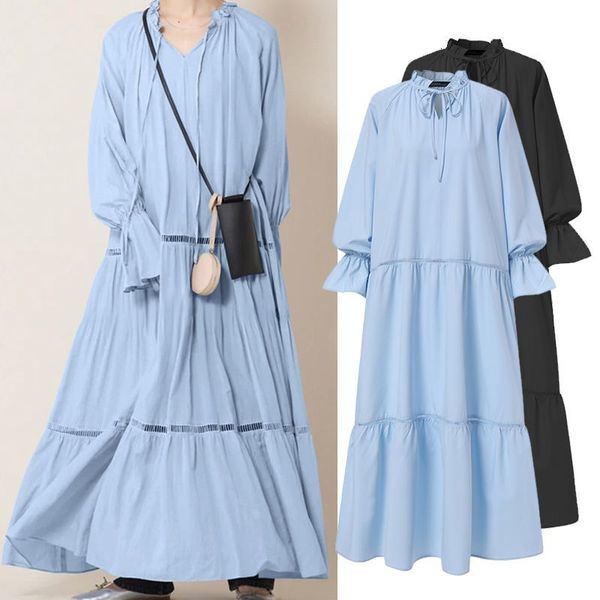 dresses elegant solid patchwork dress women's spring sundress 2021 casual puff sleeve maxi vestidos female v neck robe plus size, Black;gray
dresses elegant solid patchwork dress women's spring sundress 2021 casual puff sleeve maxi vestidos female v neck robe plus size, Black;gray