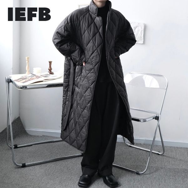 iefb japanese streetwear fashion lightweight men's cotton padded clothes loose mid length winter coat belt 9y4645 210524, Black
iefb japanese streetwear fashion lightweight men's cotton padded clothes loose mid length winter coat belt 9y4645 210524, Black