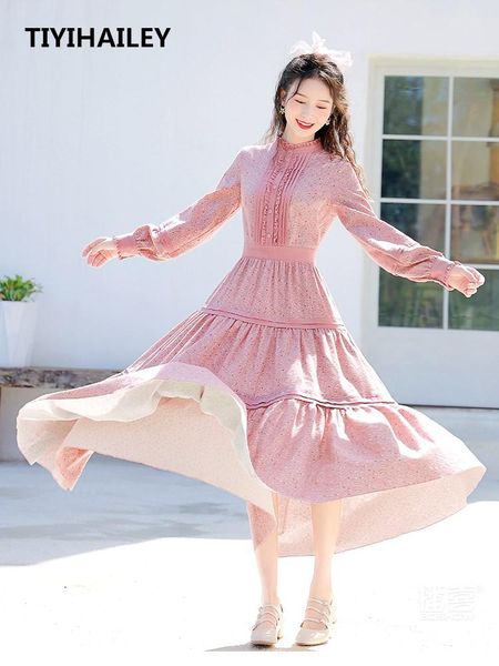 casual dresses tiyihailey boshow autumn spring high waist print long maxi lantern sleeve s-l pink flower prairie style, Black;gray
casual dresses tiyihailey boshow autumn spring high waist print long maxi lantern sleeve s-l pink flower prairie style, Black;gray