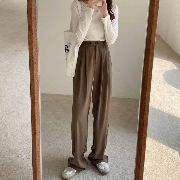 women's suits & blazers big yards wide leg pants women fall tall waist drape mop loose fat mm straight show thin leisure suit, White;black
women's suits & blazers big yards wide leg pants women fall tall waist drape mop loose fat mm straight show thin leisure suit, White;black
