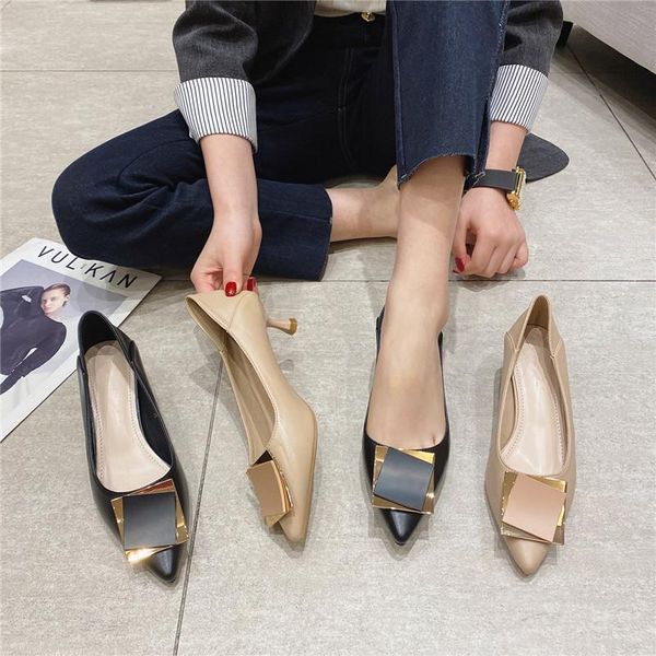 metal decoration ol office lady thin high heels women shoes 4cm pointed toe fashion basic pumps femmes chaussures dress, Black
metal decoration ol office lady thin high heels women shoes 4cm pointed toe fashion basic pumps femmes chaussures dress, Black