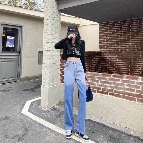 loose casual mom jeans high waist straight woman plus size korean trousers women denim pants women's, Blue
loose casual mom jeans high waist straight woman plus size korean trousers women denim pants women's, Blue