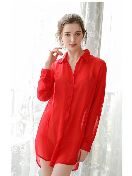 plus size 5xl blouse shirt pink sheer women loose long chiffon blouses boyfriend style nightwear lady summer clothes women's & shi, White
plus size 5xl blouse shirt pink sheer women loose long chiffon blouses boyfriend style nightwear lady summer clothes women's & shi, White