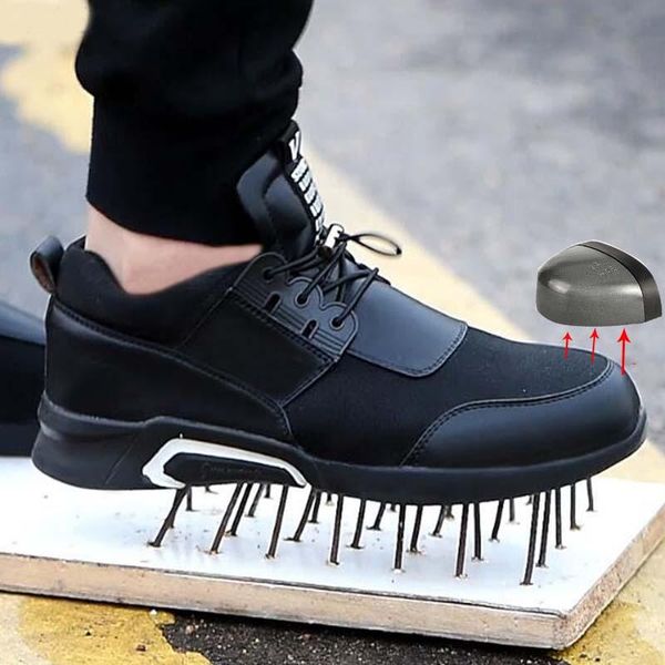 boots pu men's steel head safety shoes work casual breathable sneakers outdoor anti-puncture industrial comfort, Black
boots pu men's steel head safety shoes work casual breathable sneakers outdoor anti-puncture industrial comfort, Black