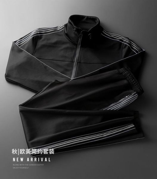 men's tracksuits wk08921 fashion sets 2021 runway luxury european design party style clothing, Gray
men's tracksuits wk08921 fashion sets 2021 runway luxury european design party style clothing, Gray