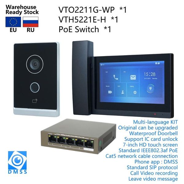 video door phones dh logo multi-language ip intercom kit,include vto2211g-wp & vth5221e-h poe switch , sip firmware
video door phones dh logo multi-language ip intercom kit,include vto2211g-wp & vth5221e-h poe switch , sip firmware