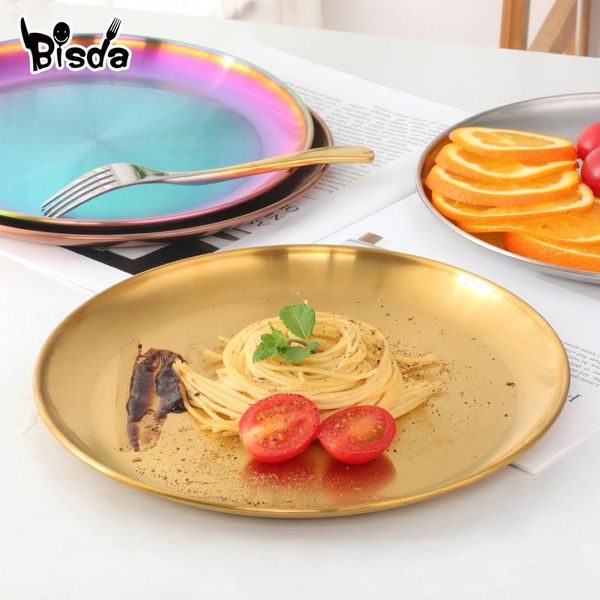 dishes & plates 1/2pc stainless steel plate dinnerware round for fruit salad tray gold side dinner container
dishes & plates 1/2pc stainless steel plate dinnerware round for fruit salad tray gold side dinner container