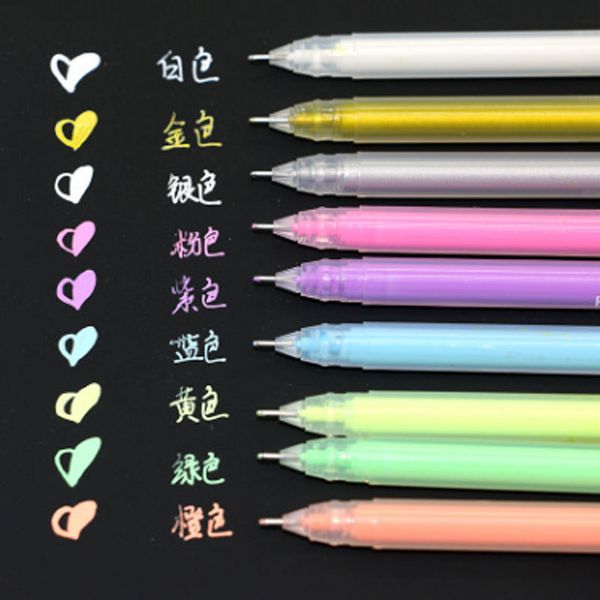 9pcs/lot 0.6mm white ink color po album gel stationery office learning cute scrapbooking pen gift for kids
9pcs/lot 0.6mm white ink color po album gel stationery office learning cute scrapbooking pen gift for kids