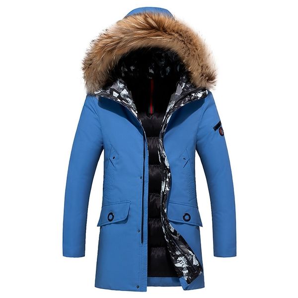 men's medium and long cotton jacket winter youth large wool collar hooded cotton jacket thickened warm jacket, Black
men's medium and long cotton jacket winter youth large wool collar hooded cotton jacket thickened warm jacket, Black