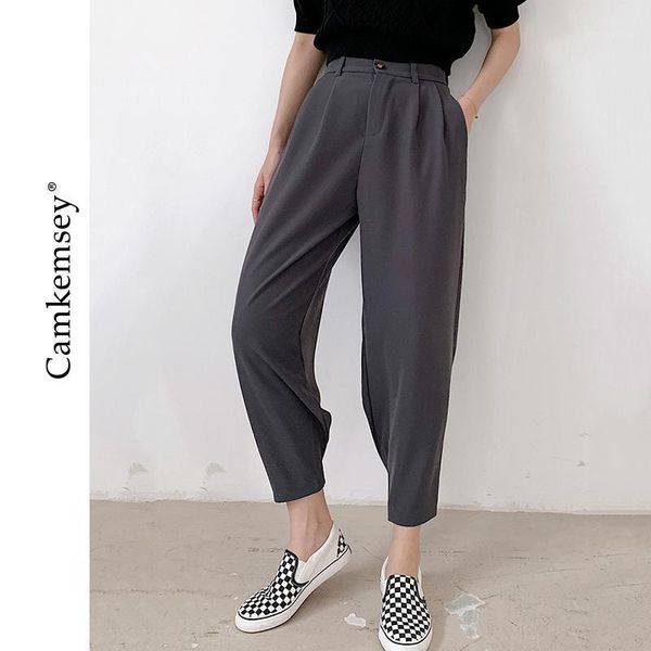 women's pants & capris women spring high waist casual ankle length harem office ladies leisure grey suit female summer trousers, Black;white
women's pants & capris women spring high waist casual ankle length harem office ladies leisure grey suit female summer trousers, Black;white