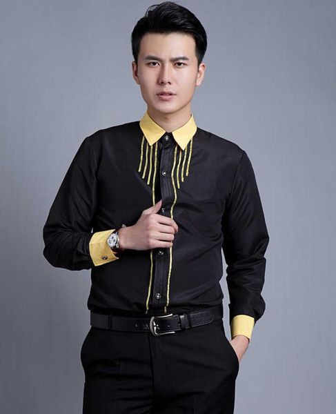 men's casual shirts 2021 nieuwe mode merk lange mouw mannen koreaanse slanke optredens wees kraag s-3xl, White;black
men's casual shirts 2021 nieuwe mode merk lange mouw mannen koreaanse slanke optredens wees kraag s-3xl, White;black