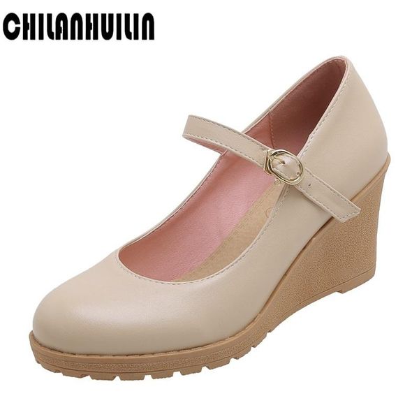 dress shoes classic women pumps wedge high heels comfortable ladies casual buckle pu leather office lady, Black
dress shoes classic women pumps wedge high heels comfortable ladies casual buckle pu leather office lady, Black