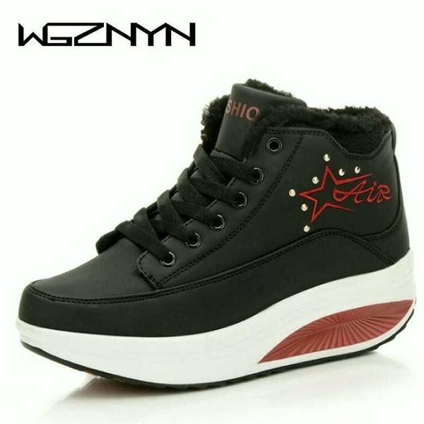 wgznyn 2020 swing fitness shoes woman cotton-padded winter outdoor snow boots wedge sneakers height increase slimming shoes w509, Red;white
wgznyn 2020 swing fitness shoes woman cotton-padded winter outdoor snow boots wedge sneakers height increase slimming shoes w509, Red;white