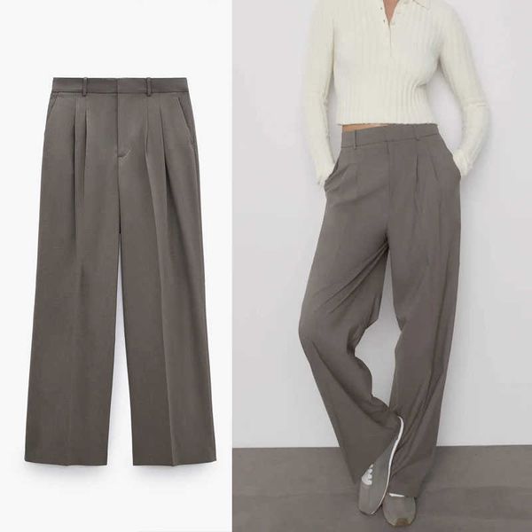 za high waist dad pants women vintage side pockets pleated trousers woman fashion front button zip slim spring pants 210602, Black;white
za high waist dad pants women vintage side pockets pleated trousers woman fashion front button zip slim spring pants 210602, Black;white