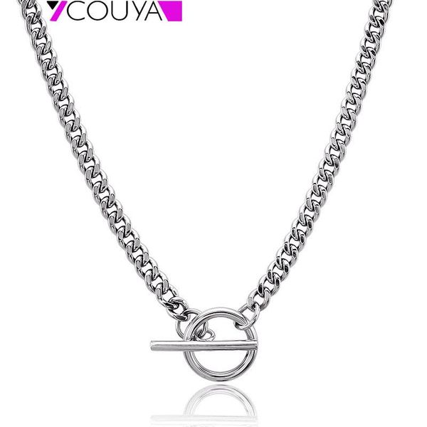 stainless steel cuban link chain choker necklaces silver color toggle clasp pendant for women men minimalist jewelry chokers, Golden;silver
stainless steel cuban link chain choker necklaces silver color toggle clasp pendant for women men minimalist jewelry chokers, Golden;silver