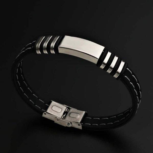 charm bracelets fashion trend men's bracelet black leather personality and women's stainless steel jewelry gifts wholesale, Golden;silver
charm bracelets fashion trend men's bracelet black leather personality and women's stainless steel jewelry gifts wholesale, Golden;silver