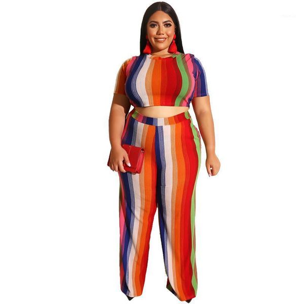 summer casual style 2 piece sets womens outfits printed stripes short sleeves round neck straight type long pant plus size women's trac, Gray
summer casual style 2 piece sets womens outfits printed stripes short sleeves round neck straight type long pant plus size women's trac, Gray