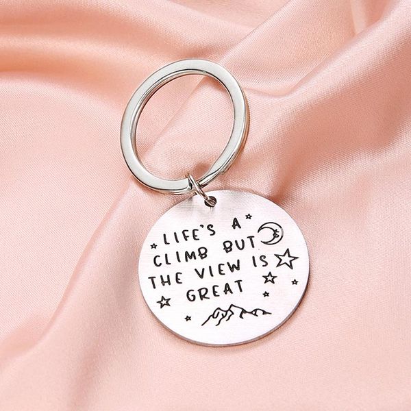 keychains fahion "life is a climb but the view great " keychain for man woman inspirational jewelry gift, Silver
keychains fahion "life is a climb but the view great " keychain for man woman inspirational jewelry gift, Silver