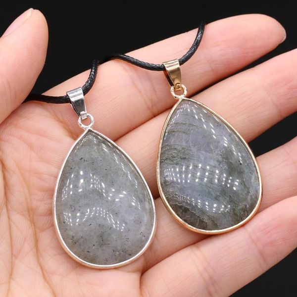 pendant necklaces natural stone simple water drop gold plated flash labradorite necklace jewelry for women party gifts, Silver
pendant necklaces natural stone simple water drop gold plated flash labradorite necklace jewelry for women party gifts, Silver