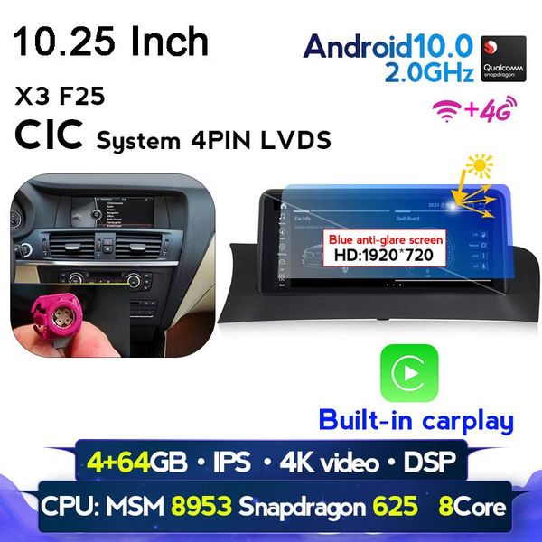player carplay android 10 car dvd radio multimedia gps navigation for x3 f25 x4 f26 cic nbt system 10.25' screen ips
player carplay android 10 car dvd radio multimedia gps navigation for x3 f25 x4 f26 cic nbt system 10.25' screen ips
