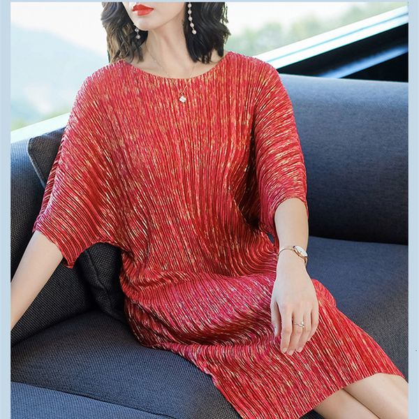 casual dresses azterumi summer women round neck pleated dress loose a-line party blue red vestido feminina m9ss, Black;gray
casual dresses azterumi summer women round neck pleated dress loose a-line party blue red vestido feminina m9ss, Black;gray