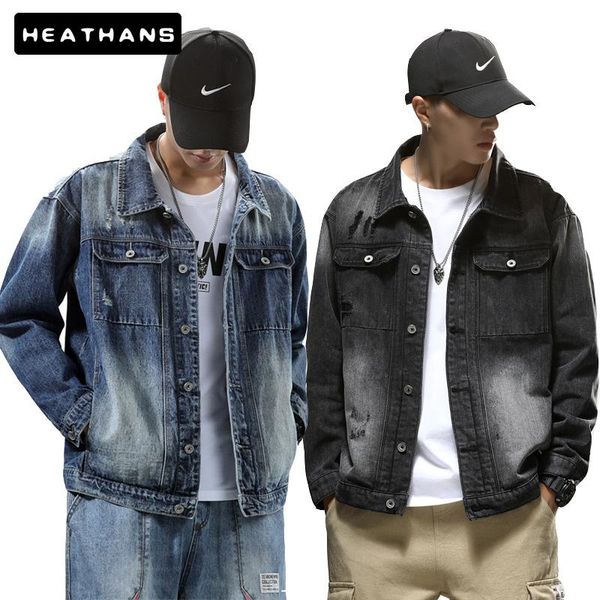 spring autumn men's hole denim jacket men loose solid color jean mens korean casual clothing size m-6xl jackets, Black;brown
spring autumn men's hole denim jacket men loose solid color jean mens korean casual clothing size m-6xl jackets, Black;brown