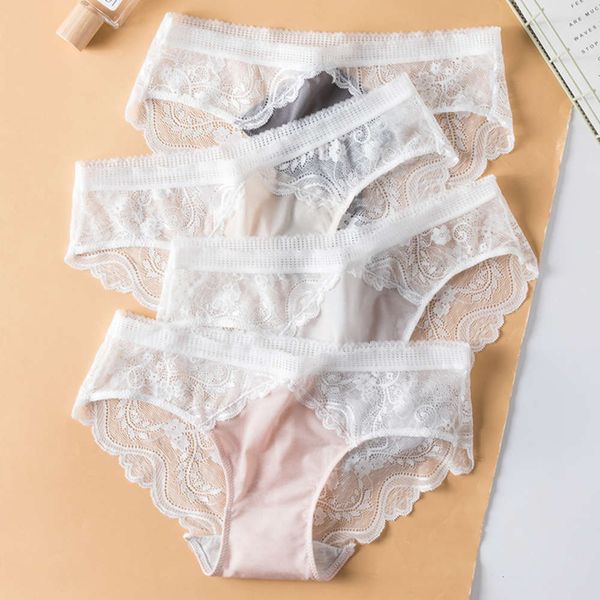 underwear female traceless temptation lace transparent mesh low waist breathable pure cotton crotch hollowed out briefs, Black;white
underwear female traceless temptation lace transparent mesh low waist breathable pure cotton crotch hollowed out briefs, Black;white