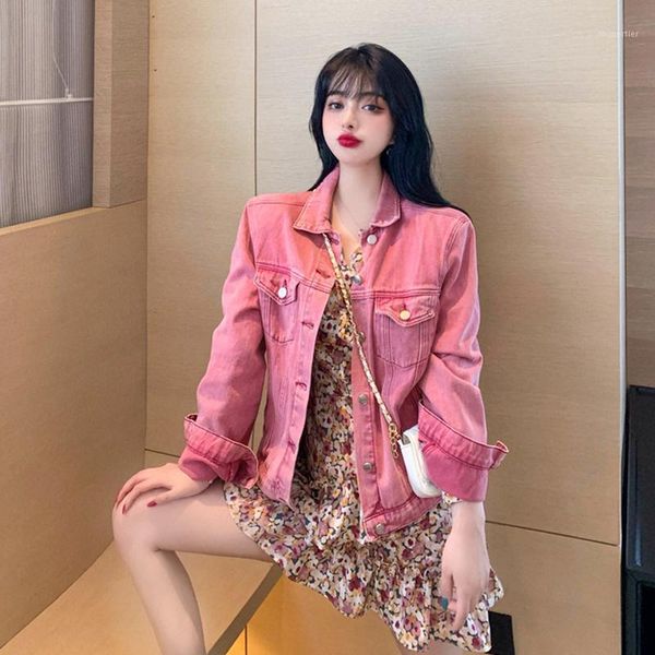 women's jackets spring 2021 oversized jacket women denim coats woman jean korean style pink clothes veste femme tn2700, Black;brown
women's jackets spring 2021 oversized jacket women denim coats woman jean korean style pink clothes veste femme tn2700, Black;brown
