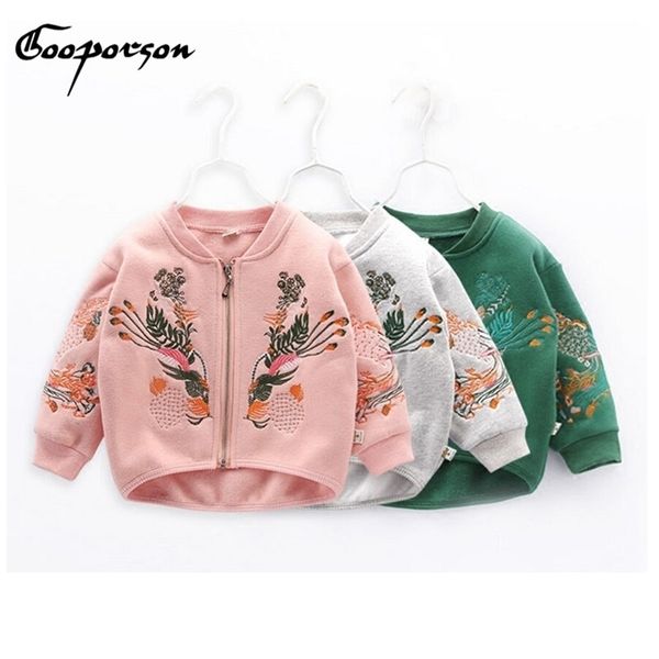 girls jacket fashion long sleeve spring embroidery jacket coat children girl's outerwear brand kids clothing 210715, Blue;gray
girls jacket fashion long sleeve spring embroidery jacket coat children girl's outerwear brand kids clothing 210715, Blue;gray