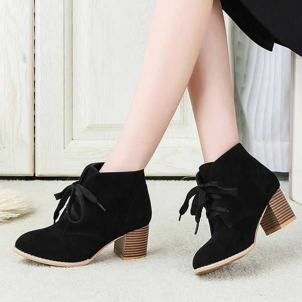 dress shoes big size42 43 boots women winter woman fashion high heel lace up ankle platform ladies party zapatos de mujer, Black
dress shoes big size42 43 boots women winter woman fashion high heel lace up ankle platform ladies party zapatos de mujer, Black