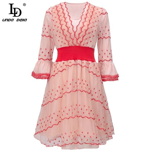 fashion runway summer mini dress women v-neck red lace embroidery elastic waist mesh ladies vintage party 210522, Black;gray
fashion runway summer mini dress women v-neck red lace embroidery elastic waist mesh ladies vintage party 210522, Black;gray